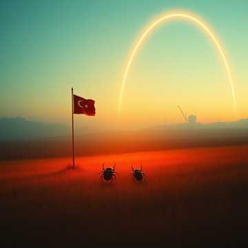 Обложка трека Флаг и ракета (v.2)